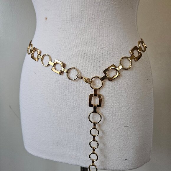 Vintage Accessories - Gold Metal Chain Link Belt Adjustable